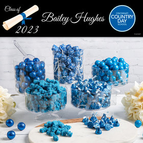 Personalized Blue Graduation Diploma Candy Buffet
