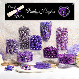 Personalized Purple Graduation Diploma Deluxe Candy Buffet