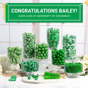 Personalized Green Graduation School Color Deluxe Candy Buffet