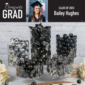 Personalized Black Graduation Photo Candy Buffet