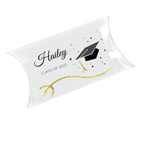 Graduation Party Favors Personalized Pillow Box Cap and Confetti Graduation Favor (25 Pack)