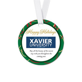 Personalized Round Christmas Ribbons Favor Gift Tags (20 Pack)