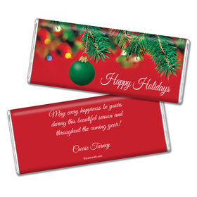 Christmas Personalized Chocolate Bar Happy Holidays Ornament