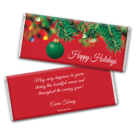 Christmas Personalized Chocolate Bar Wrappers Happy Holidays Ornament