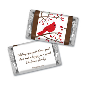 Happy Holidays Personalized Hershey's Miniatures Red Cardinal