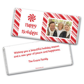 Christmas Personalized Chocolate Bar Wrappers Peppermint Candy Photo
