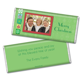 Christmas Personalized Chocolate Bar Christmas Cutouts with Photo