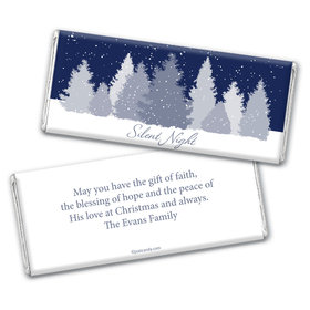 Christmas Personalized Chocolate Bar Wrappers Silent Night Snowfall