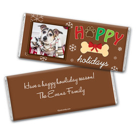 Christmas Personalized Chocolate Bar Wrappers Puppy Photo Happy Howlidays