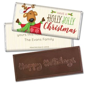 Personalized Christmas Embossed Bar