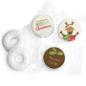 Personalized Christmas Jolly Reindeer Life Savers Mints