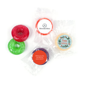 Personalized Christmas Decorative Wreath with Logo Life Savers 5 Flavor Hard Candy