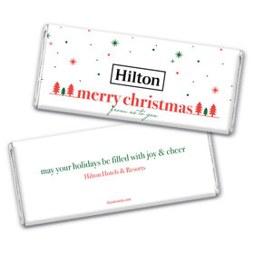 Personalized Christmas Simple Snowflakes with Logo Chocolate Bar & Wrapper