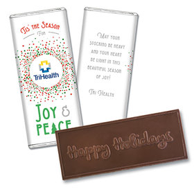 Personalized Christmas Confetti Add Your Logo Embossed Chocolate Bar