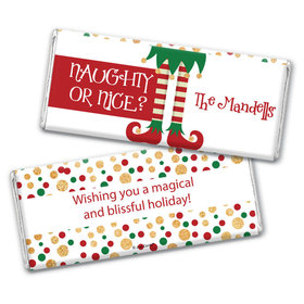 Personalized Christmas Naughty or Nice Chocolate Bar & Wrapper
