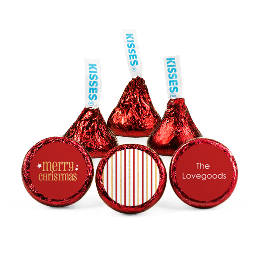Personalized Shimmering Christmas Hershey's Kisses
