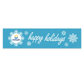 Personalized Christmas Wintry Wishes Add Your Logo 5 Ft. Banner