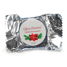 Personalized Christmas Poinsettia York Peppermint Patties