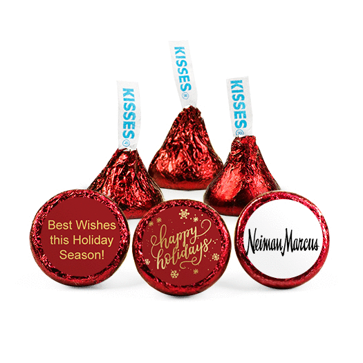 Personalized Happy Holidays Add Your Logo Hershey's Kisses
