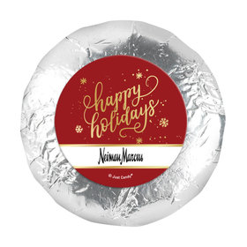 Personalized Happy Holidays Add Your Logo 1.25" Stickers (48 Stickers)