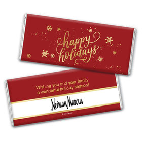 Personalized Happy Holidays Add Your Logo Chocolate Bar & Wrapper
