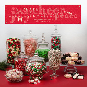 Personalized Christmas Season of Joy Deluxe Candy Buffet