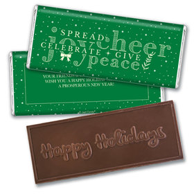 Personalized Christmas Spread Cheer Embossed Chocolate Bar
