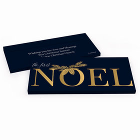 Deluxe Personalized Christmas First Noel Chocolate Bar in Gift Box