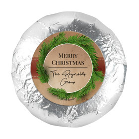 Personalized Christmas Brown Paper Packages 1.25" Stickers (48 Stickers)
