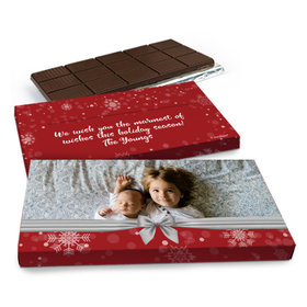 Deluxe Personalized Christmas Welcoming Joy Chocolate Bar in Gift Box (3oz Bar)
