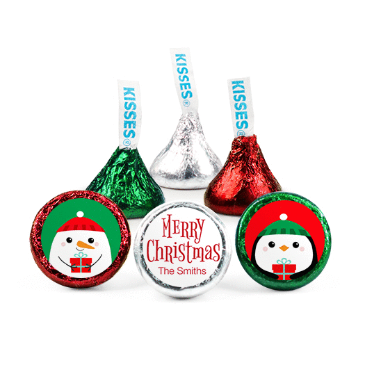 Personalized Christmas Winter Buddies Hershey's Kisses