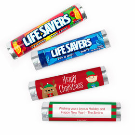 Personalized Christmas Winter Buddies Lifesavers Rolls (20 Rolls)