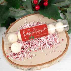 Personalized Christmas Naughty or Nice Peppermint Malt Ball Tube