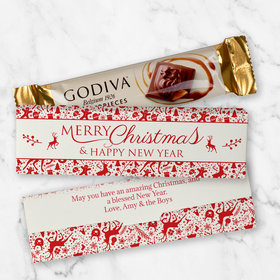 Personalized Christmas Iconic Christmas Godiva Mini Masterpiece Chocolate Bar in Gift Box