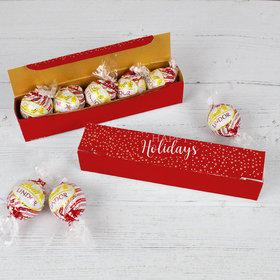 Happy Holidays Truffle Box - 5 pcs (Red)
