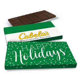 Deluxe Personalized Christmas Simply Holidays Chocolate Bar in Gift Box (3oz Bar)