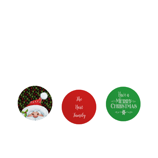 Personalized Christmas Chalkboard 3/4" Stickers for Hershey's Kisses