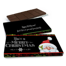 Deluxe Personalized Christmas Chalkboard Santa Chocolate Bar in Gift Box (3oz Bar)