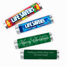 Personalized Merry Christmas Lifesavers Rolls (20 Rolls)