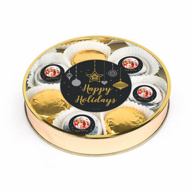 Personalized Once Upon a Holiday Large Plastic Tin with Chocolate Covered Oreo Cookies