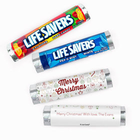 Personalized Christmas Doodles Lifesavers Rolls (20 Rolls)