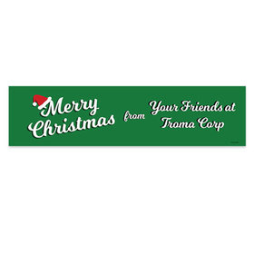 Personalized Retro Christmas 5 Ft. Banner