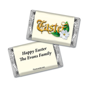 Easter Personalized Hershey's Miniatures Wrappers Gold Easter