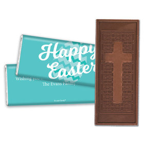 Personalized Easter Chevron Egg Embossed Chocolate Bar & Wrapper