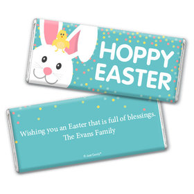 Personalized Easter Blue Chick Chocolate Bar & Wrapper