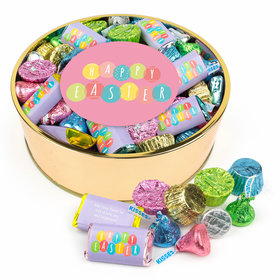 Personalized Easter Egg Party Extra-Large Plastic Tin Hershey's & Reese's Mix