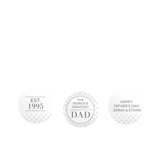 Personalized Father's Day Classic Dad 3/4" Stickers for Hershey's Kisses
