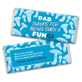 Personalized Father's Day Dad's a FUNgi Chocolate Bar Wrappers