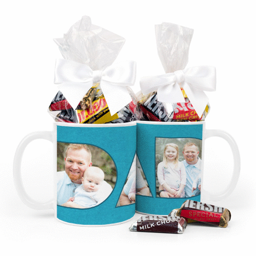 Personalized Father's Day Photos 11oz Mug with Hershey's Miniatures