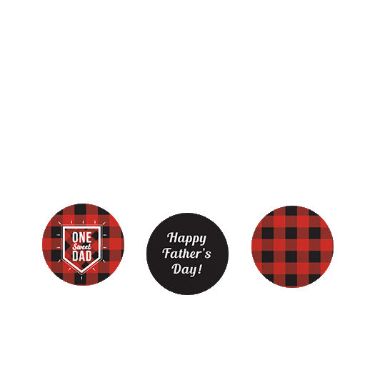 Personalized Father's Day Red & Black Plaid 3/4" Stickers for Hershey's Kisses